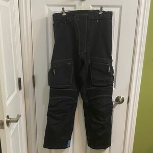 Joe Rocket Men’s Ballistic 5.0 Black Motorcycle Pants Knee Pads Size Large